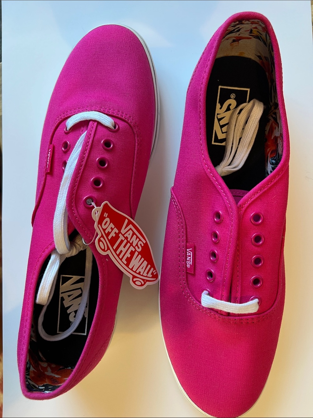 Vans Women's Canvas Sneakers - Bright Pink